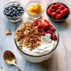 Ingredients for Greek yogurt parfait for weight loss