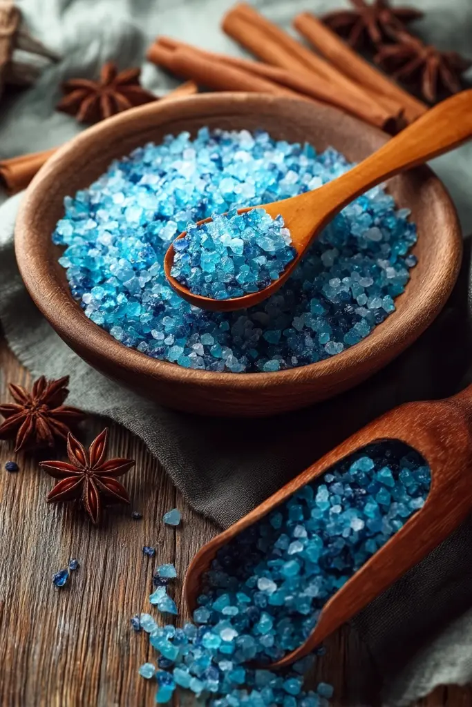 Blue salt for men ingredients – raw Persian blue salt crystals used in daily stamina and circulation drink.