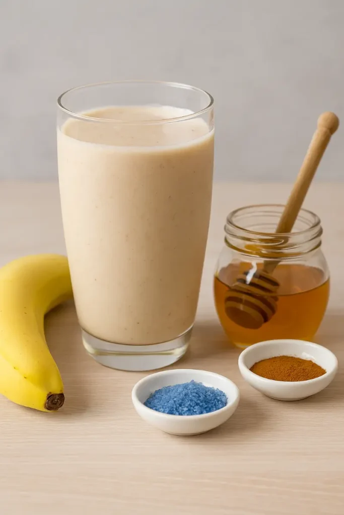 Salt Trick for Men in Bed Recipe with blue salt, banana, and honey