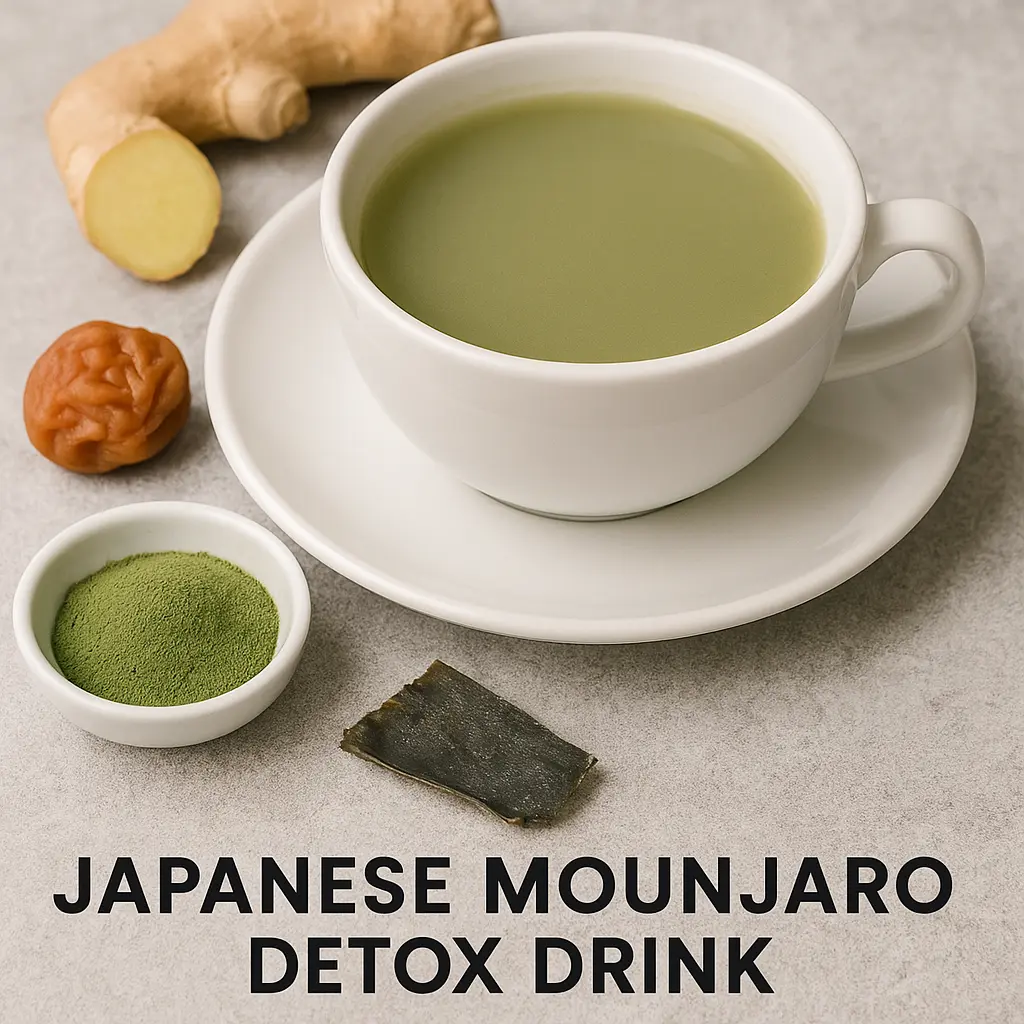 mounjaro recipe Japanese detox drink served with matcha and ginger