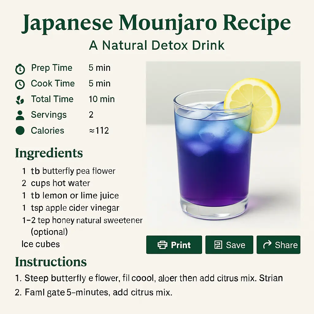 Japanese Mounjaro Recipe: A Natural Detox Drink