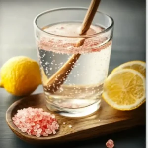 Pink Salt Weight Loss Recipe salt bowl with lemon and mint