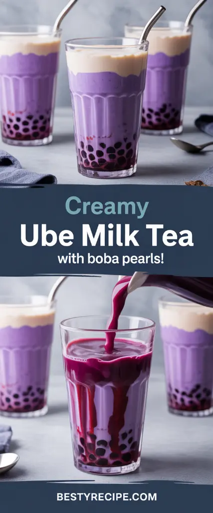 Taro powder and milk base for homemade taro milk tea