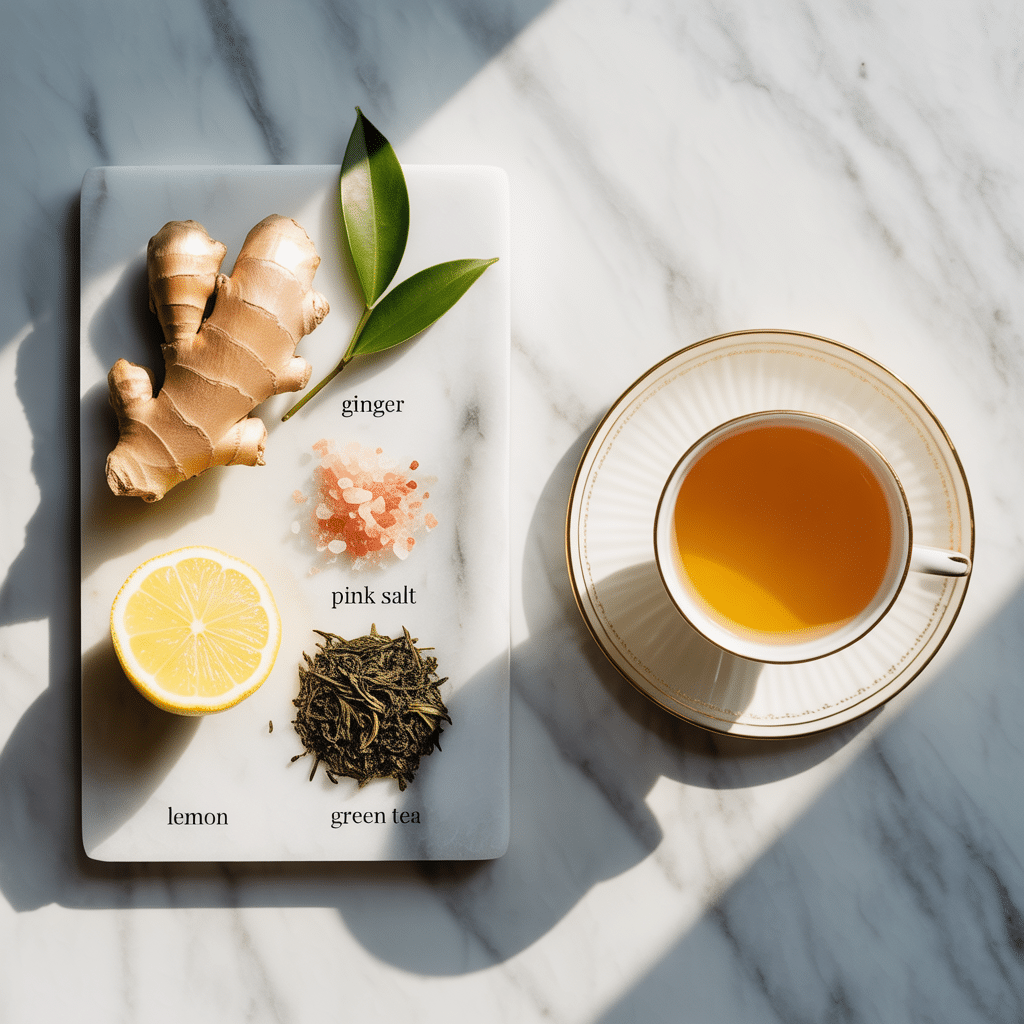 Clean minimalist kitchen with Japanese Mounjaro tea cup