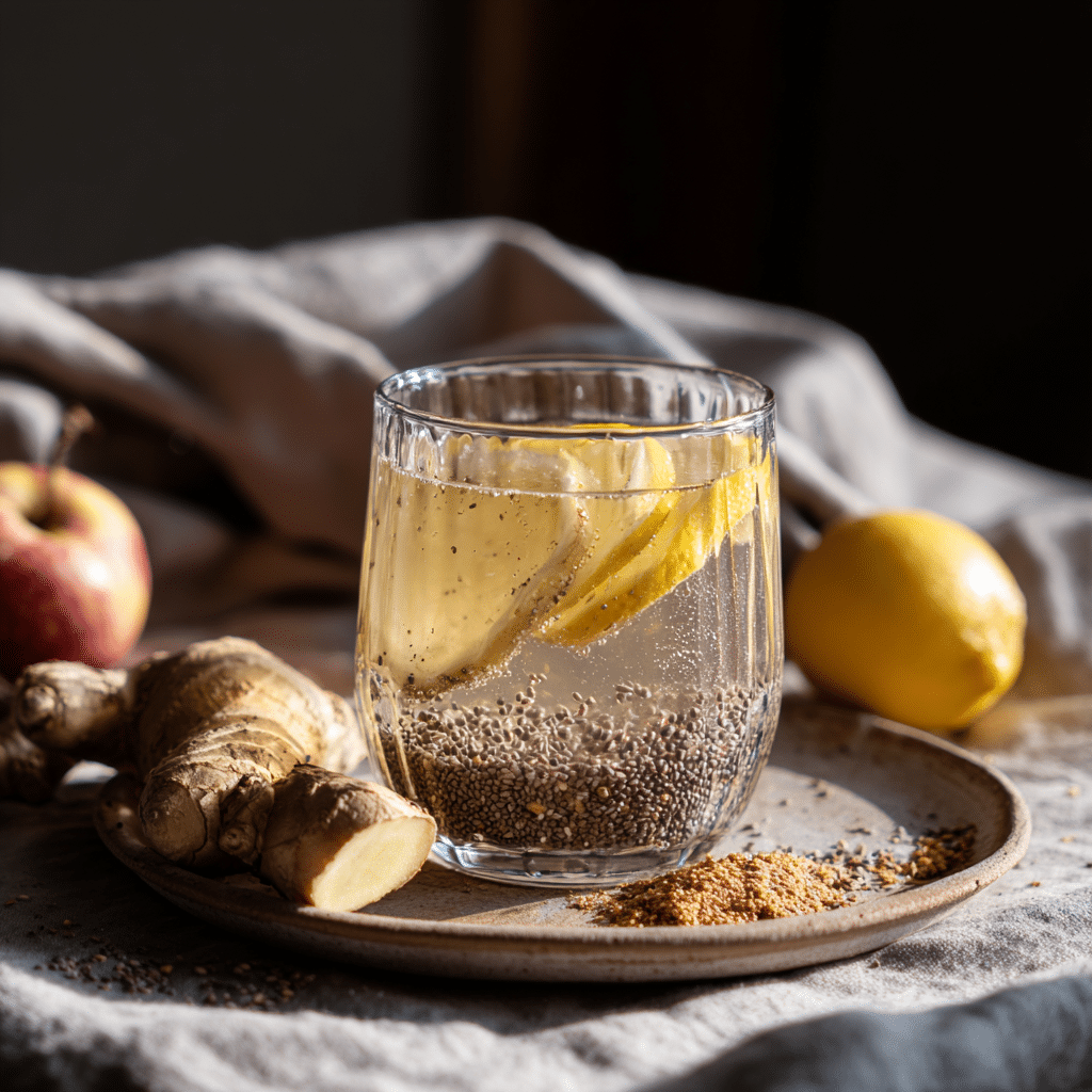 Chia-filled Natural Zepbound Recipe for Weight Loss in clear glass