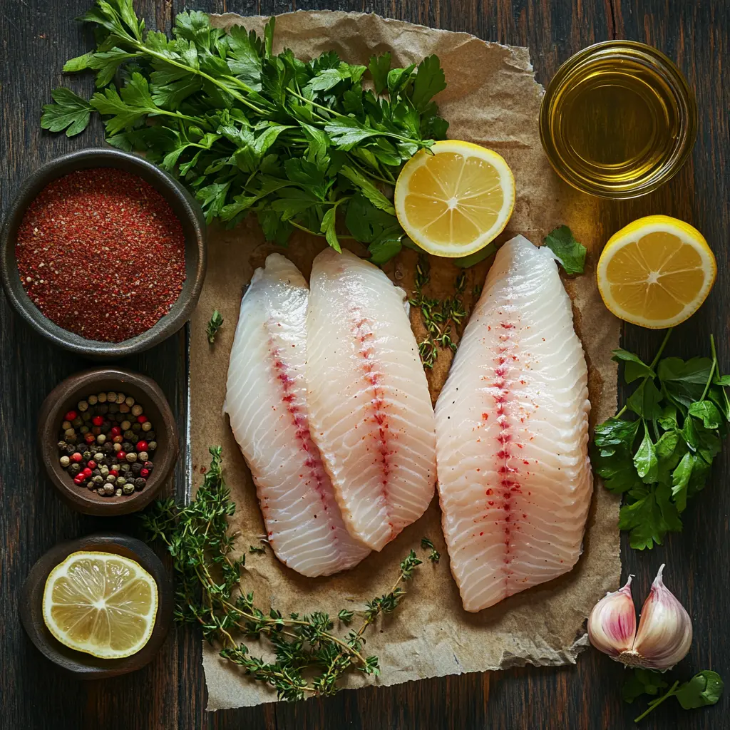 Hello Fresh Tilapia Recipes Ingredients Flat Lay