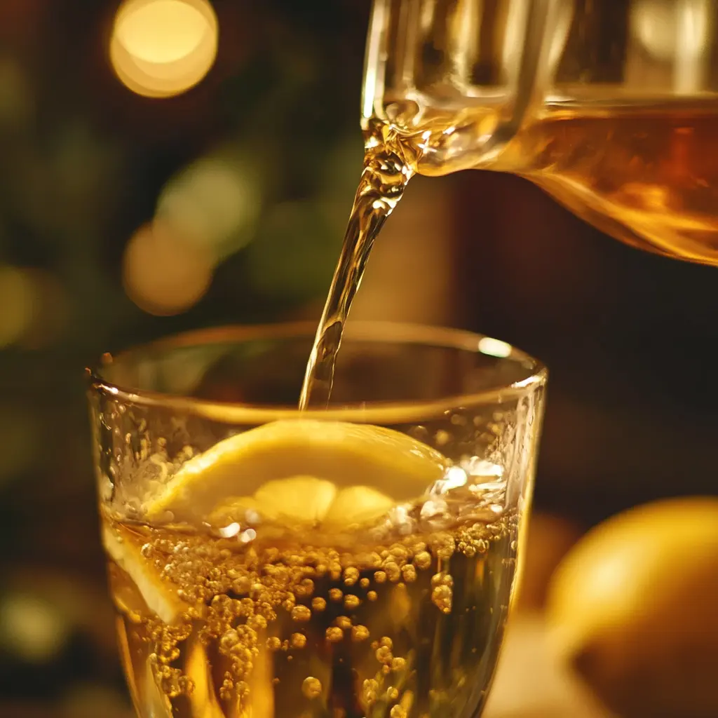 lemon and vinegar added to detox tea